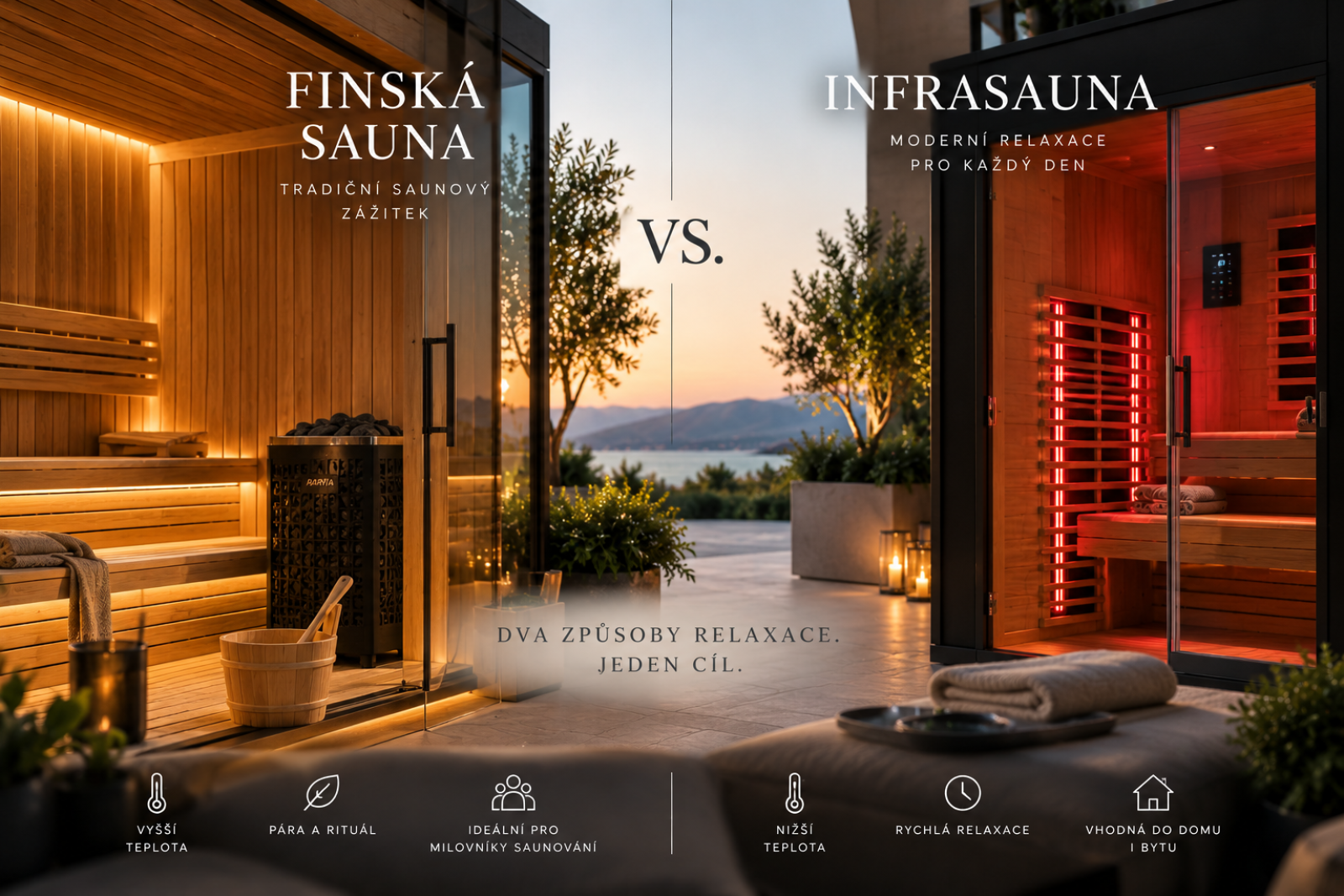 Finská sauna, nebo infrasauna? Vyberte podle prostoru i svého rytmu
