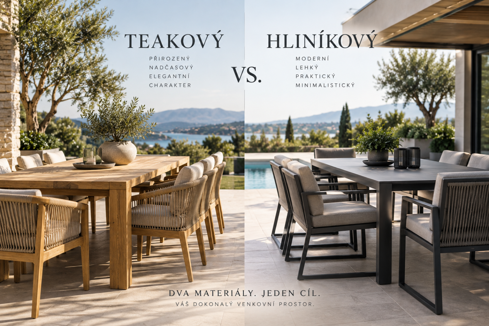 Teak, nebo hliník? Zahradní nábytek podle vašeho stylu života